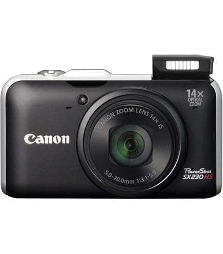 Canon PowerShot SX230 HS (12.1 MP, 14x optical zoom) black: Amazon